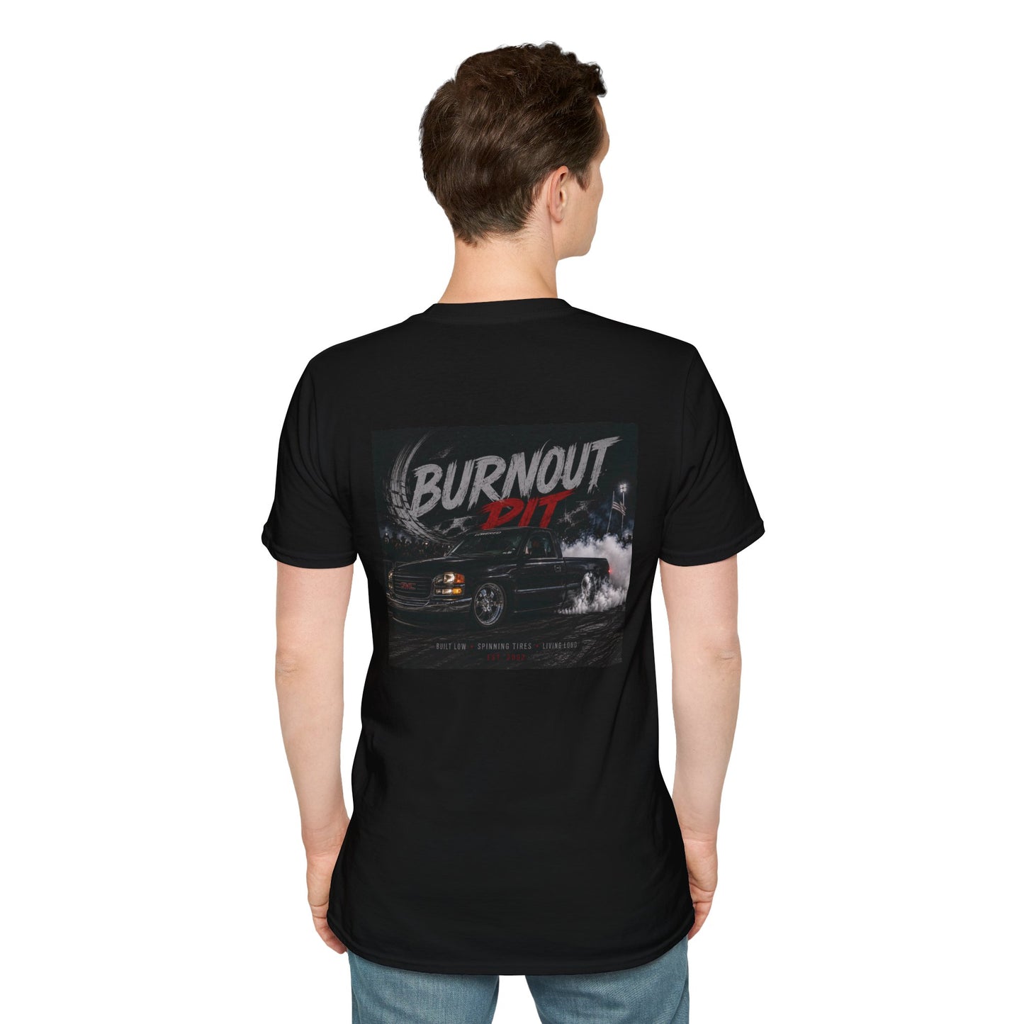 Burnout Pit Car Graphic Tee — Racing Car T-Shirt