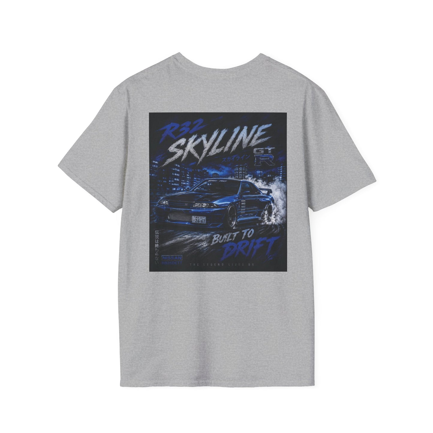 R32 Skyline Drift Graphic Tee — Built to Drift T-Shirt