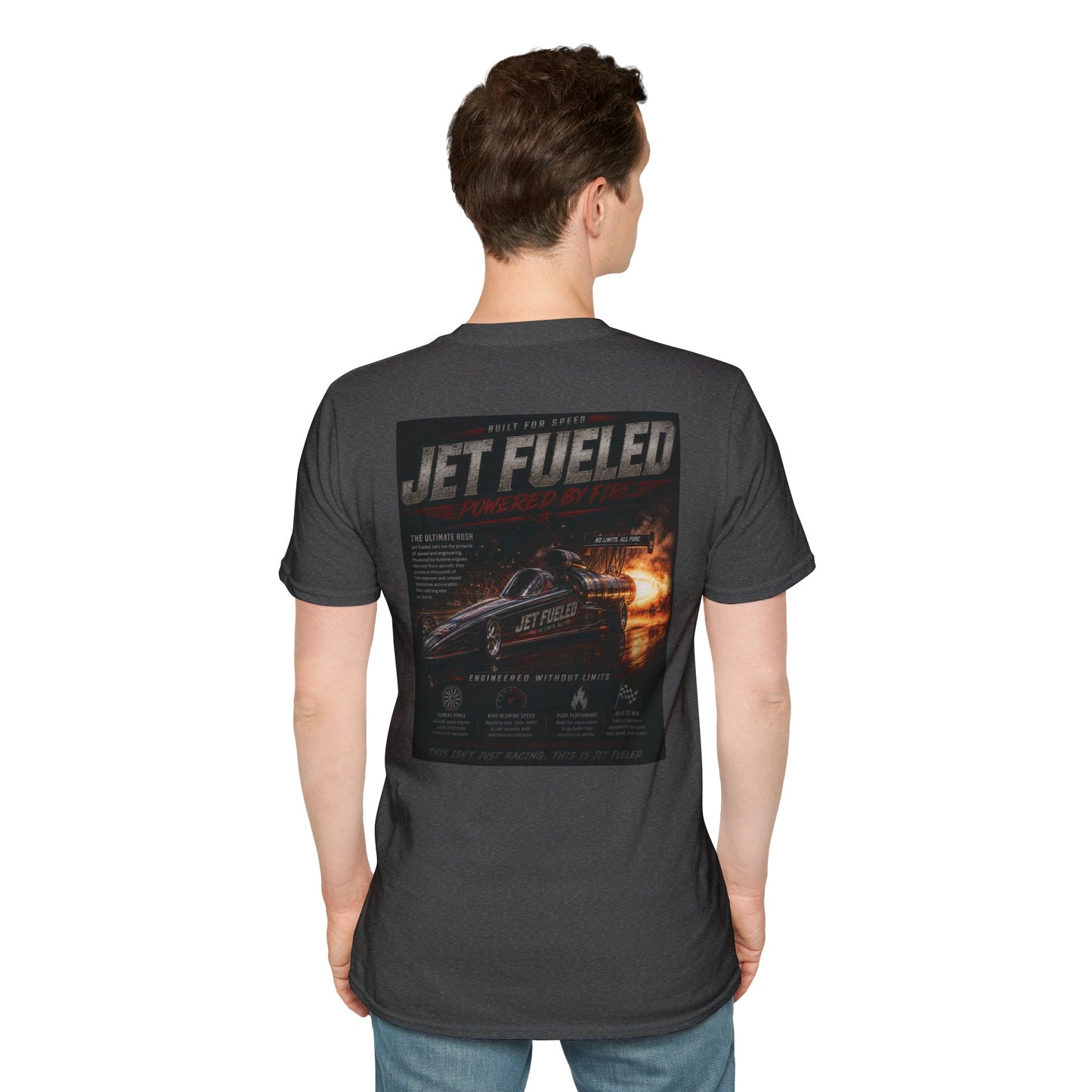 Jet-Fueled Dragster T-Shirt — Retro Racing Graphics