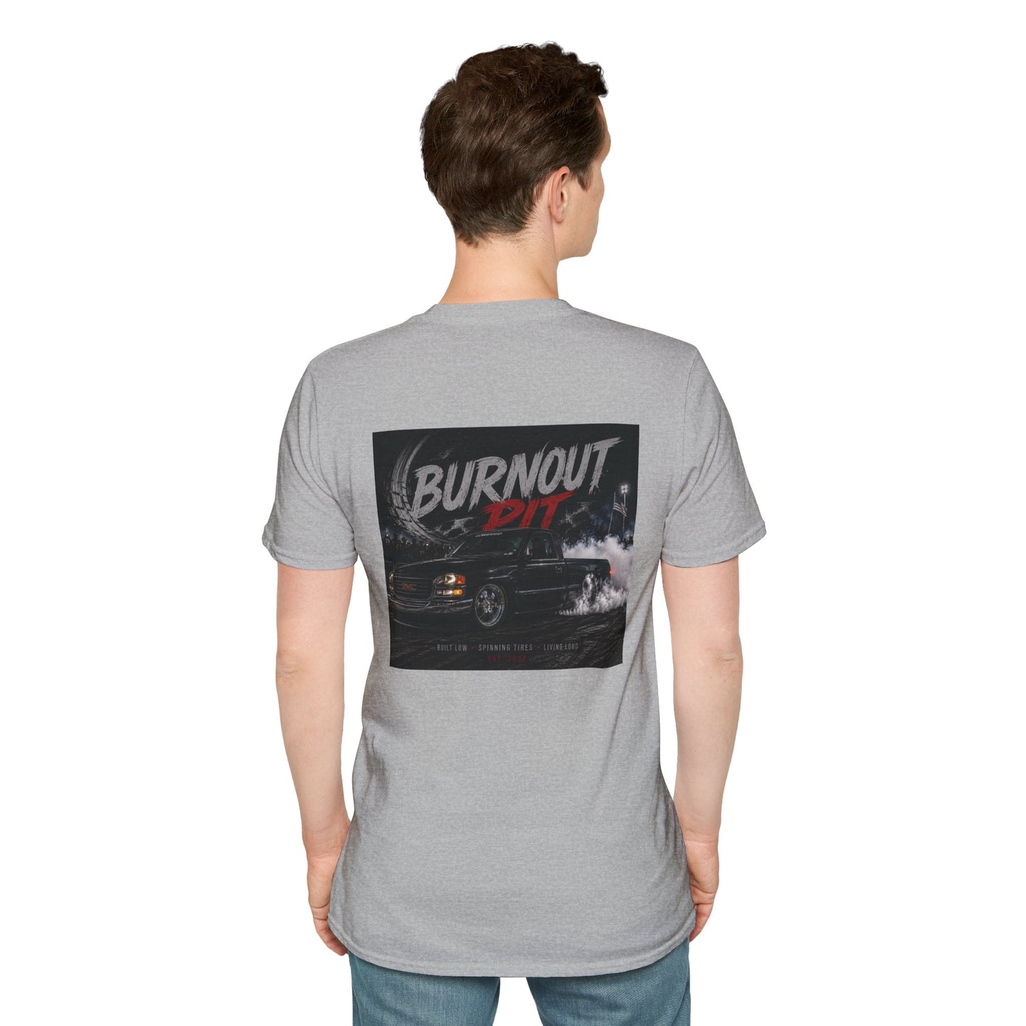 Burnout Pit Car Graphic Tee — Racing Car T-Shirt