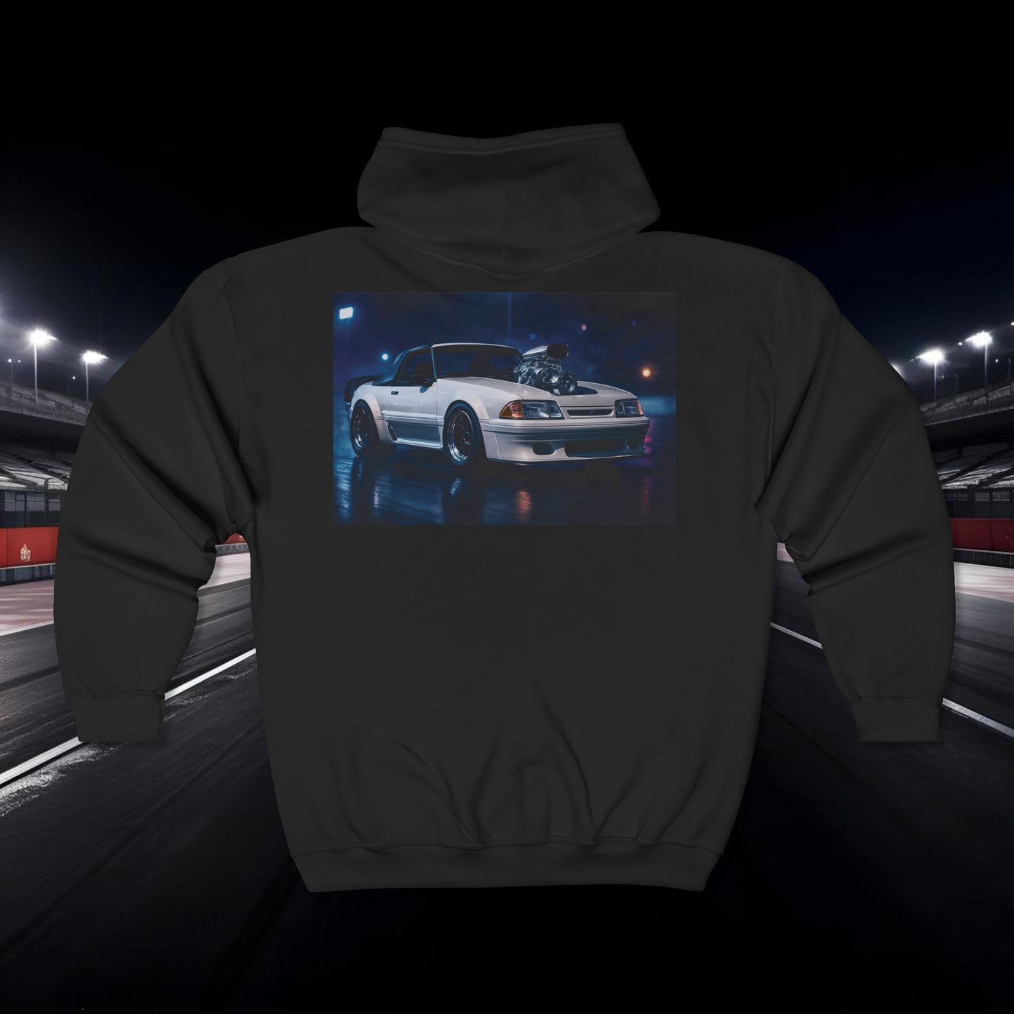 Retro Fox Graphic Zip Hoodie Vintage Streetwear