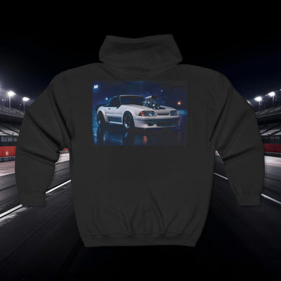 Retro Fox Graphic Zip Hoodie Vintage Streetwear