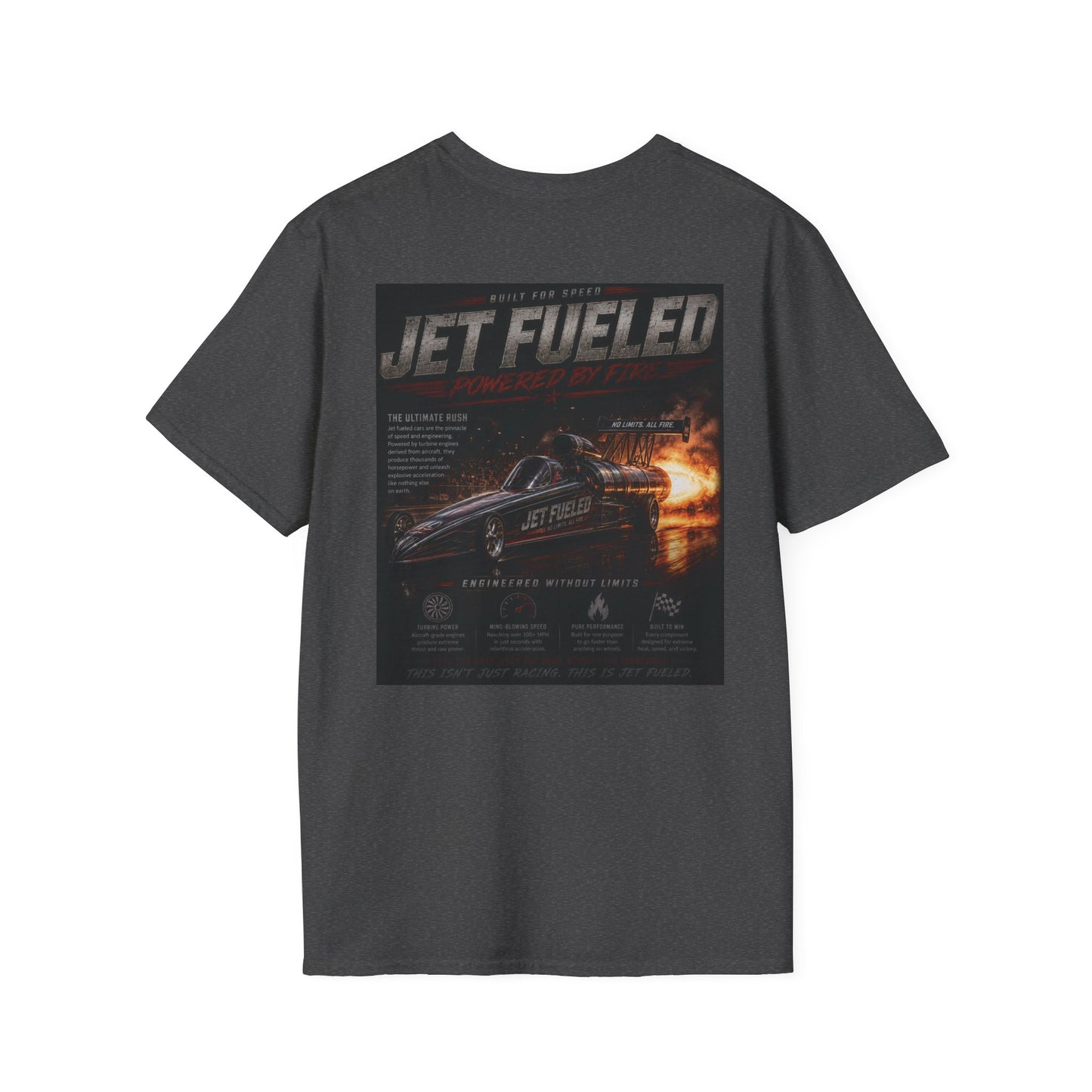 Jet-Fueled Dragster T-Shirt — Retro Racing Graphics