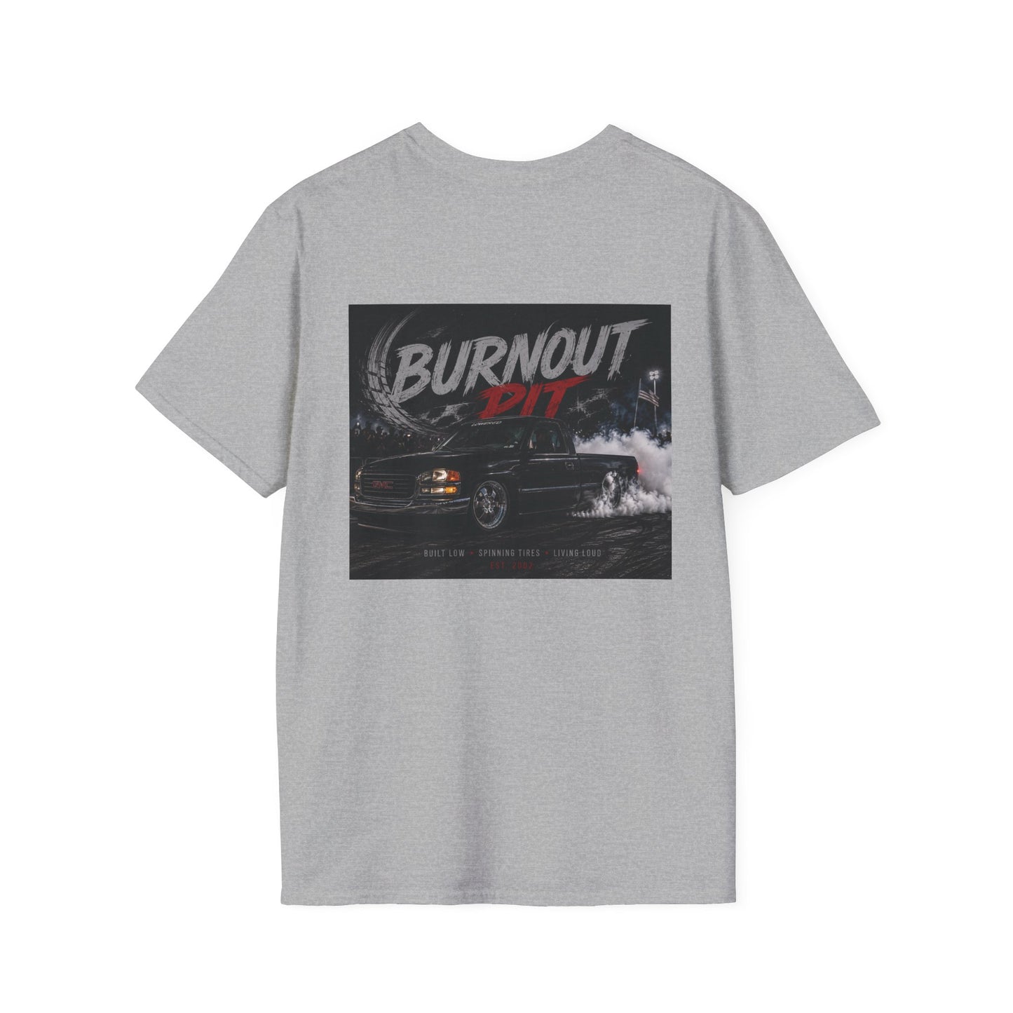 Burnout Pit Car Graphic Tee — Racing Car T-Shirt