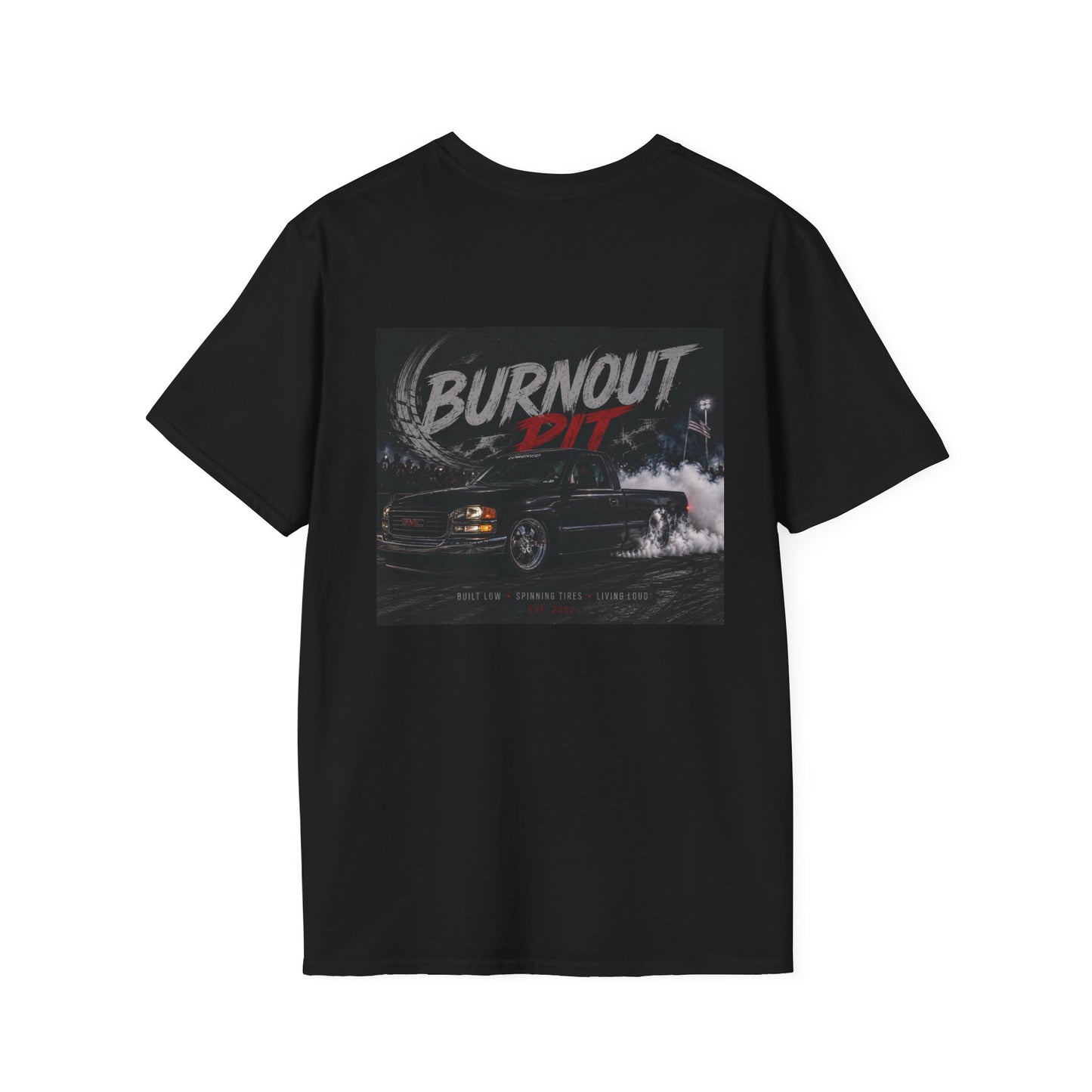 Burnout Pit Car Graphic Tee — Racing Car T-Shirt