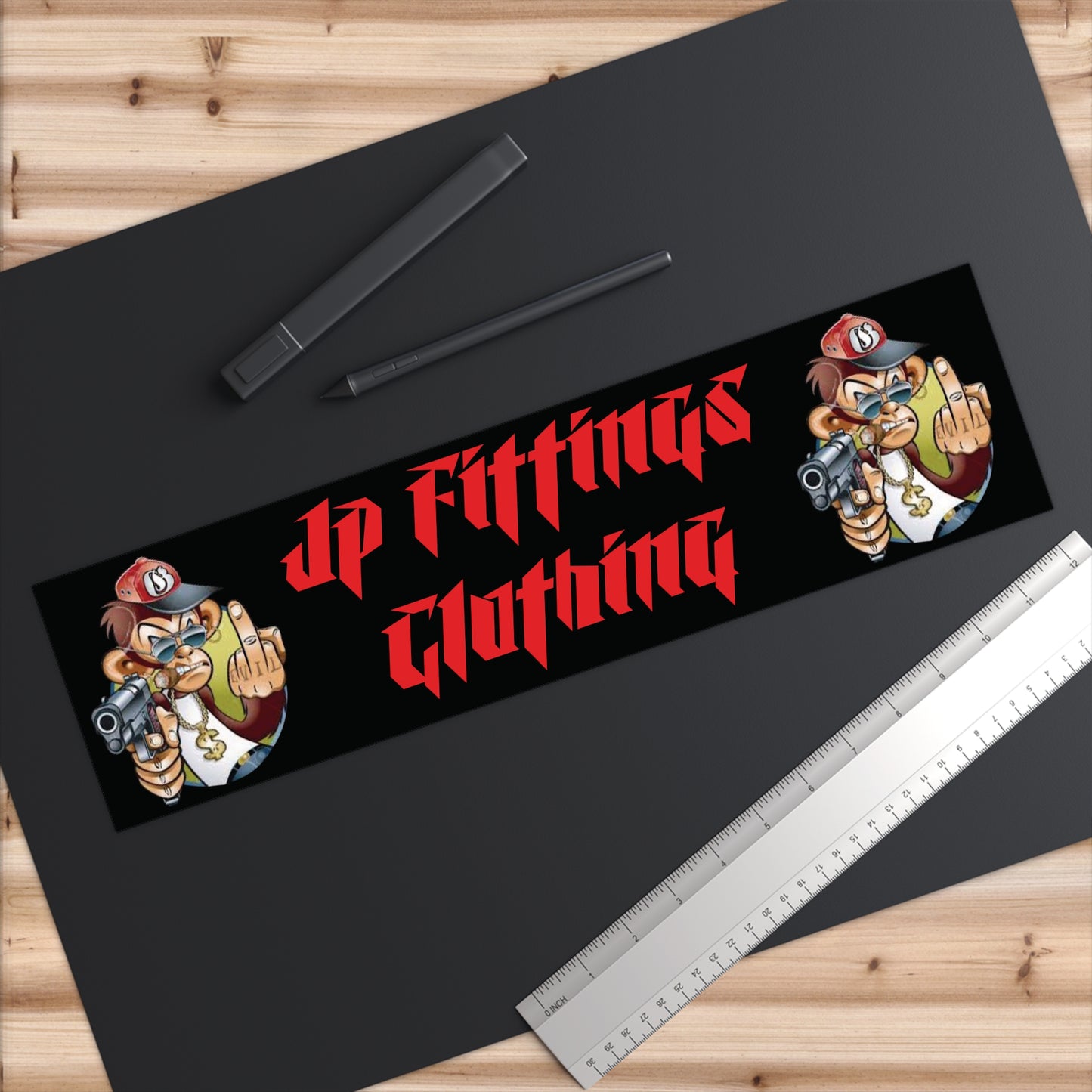 JP Fittings Car Scene Bumper Sticker — Automotive Clothing Brand Decal