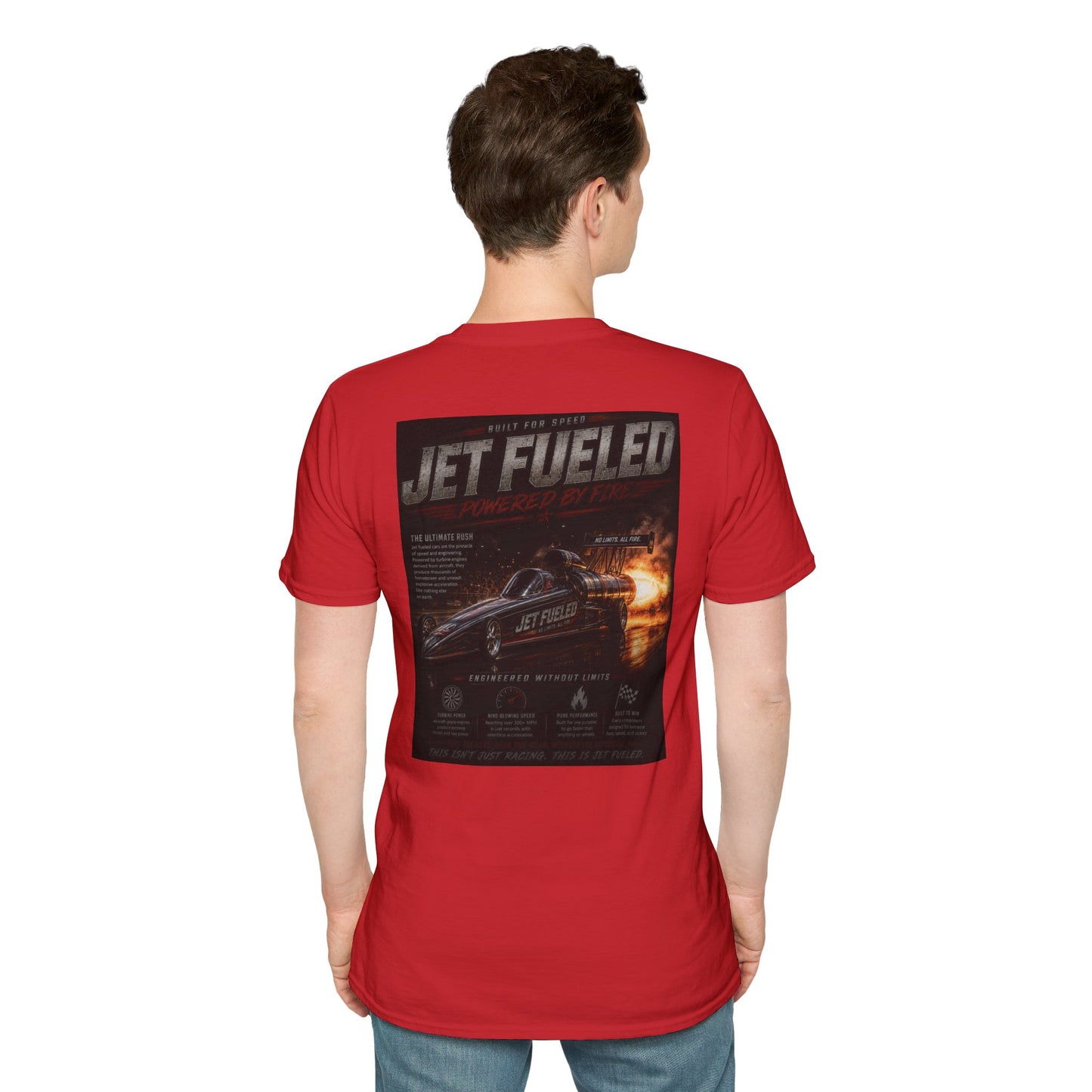 Jet-Fueled Dragster T-Shirt — Retro Racing Graphics