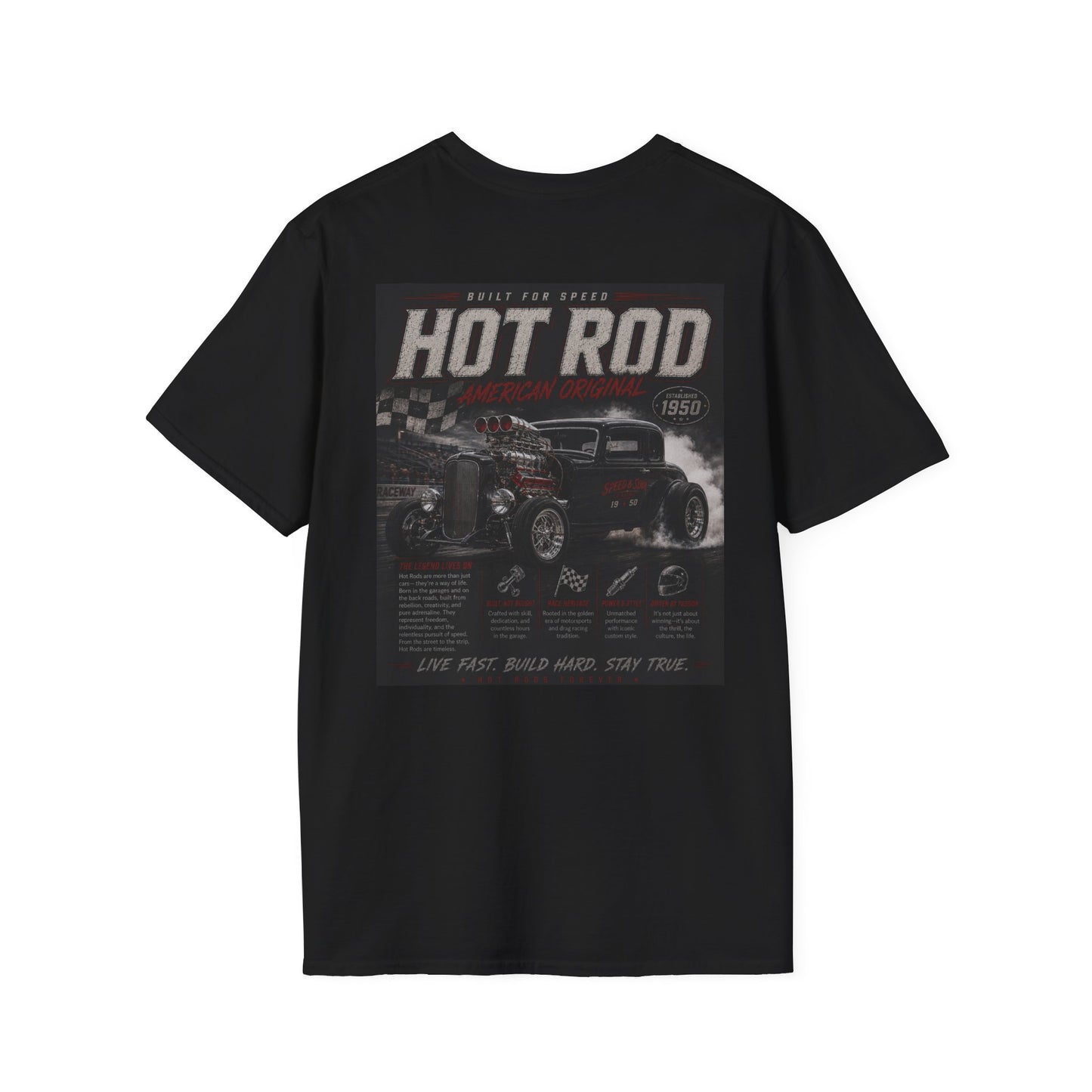 JP Fittings Hot Rod Racing T-Shirt | Unisex Graphic Tee for Car Enthusiasts