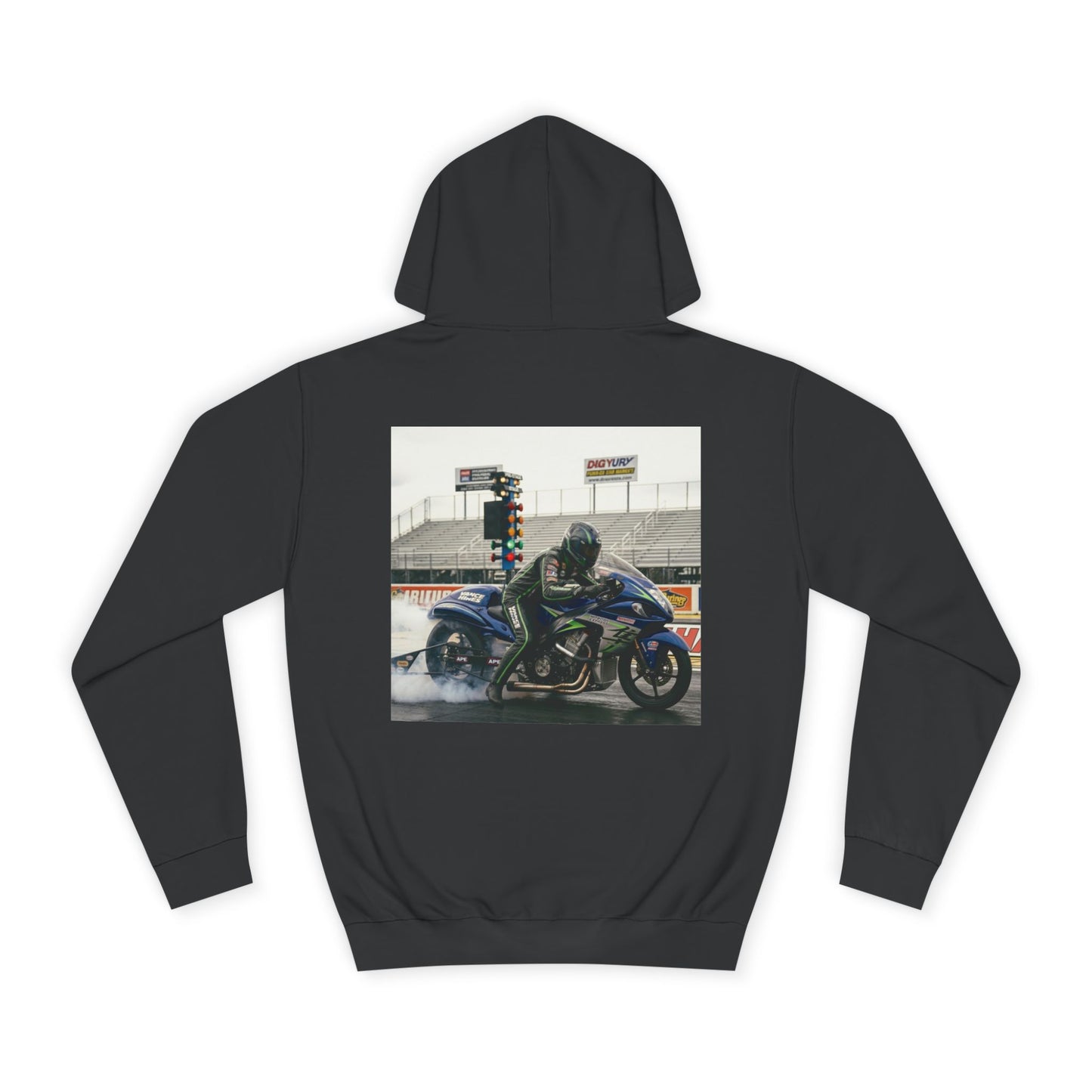 Motorcycle Drag Racing Burnout Bike Hoodie