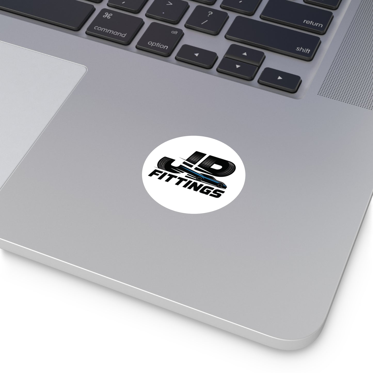 JP Fittings Round Vinyl Sticker — Motorcycle & Automotive Logo Decal
