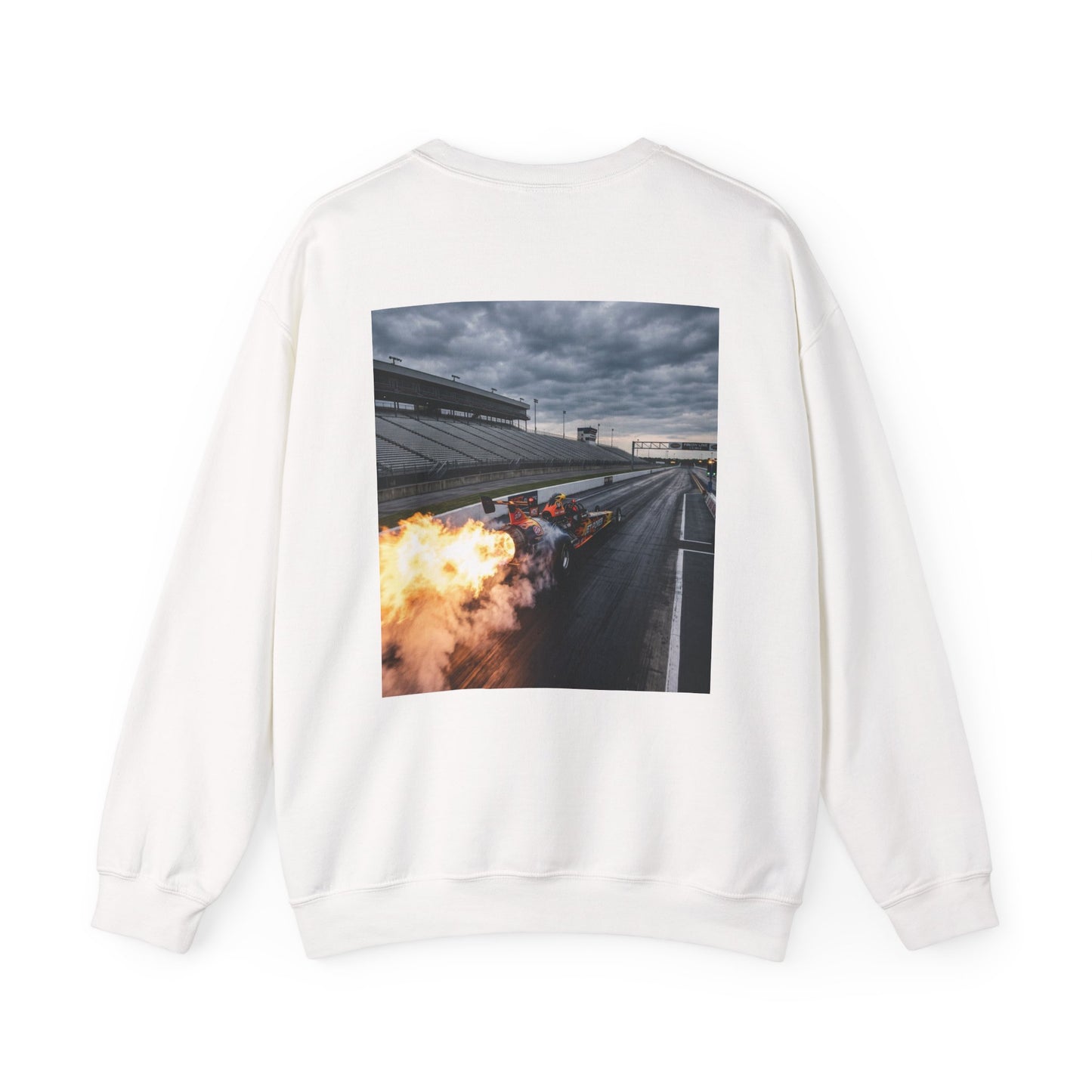 Racing Flames Crewneck Sweatshirt — JP Fittings Graphic