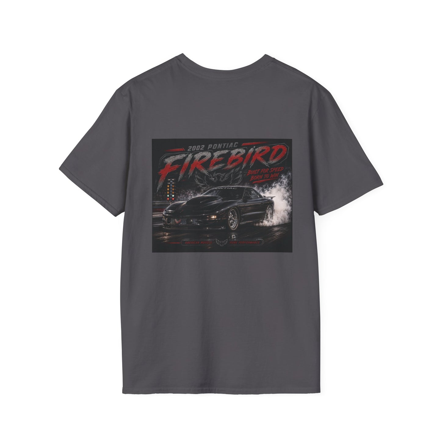 2002 Pontiac Firebird Muscle Car T-Shirt — Classic Sports Car Graphic Tee
