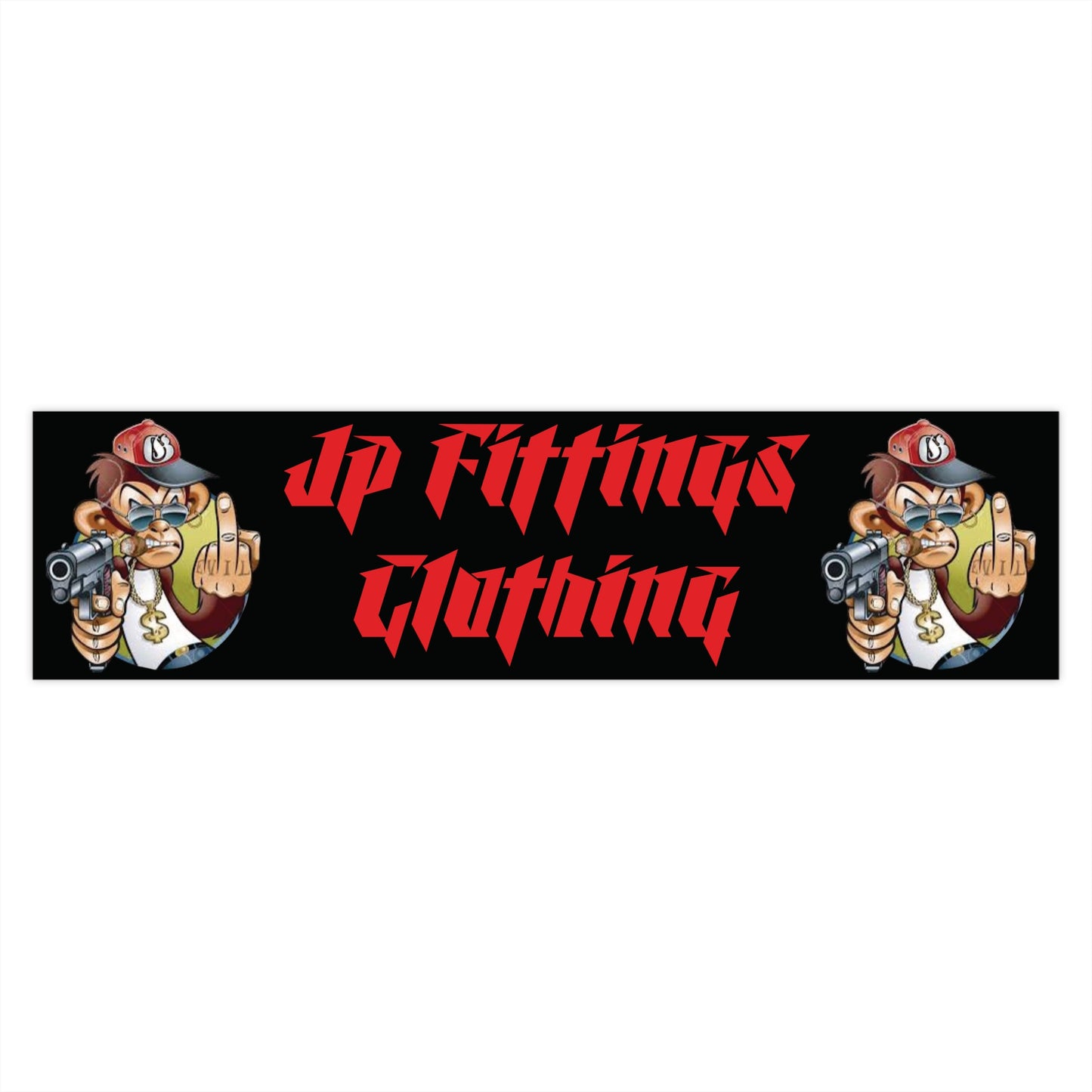 JP Fittings Car Scene Bumper Sticker — Automotive Clothing Brand Decal
