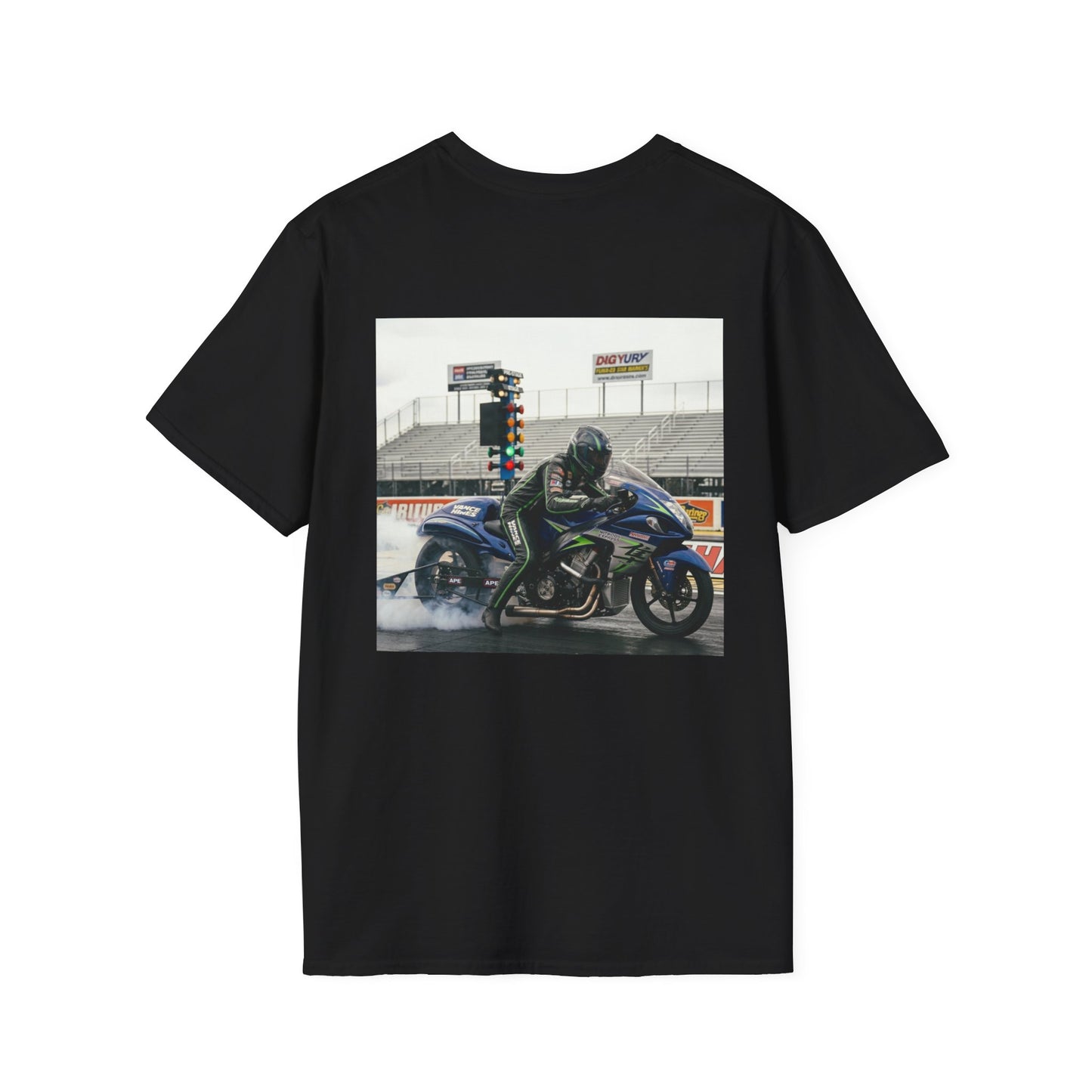 Drag Motorcycle T-Shirt with JP Fittings Logo