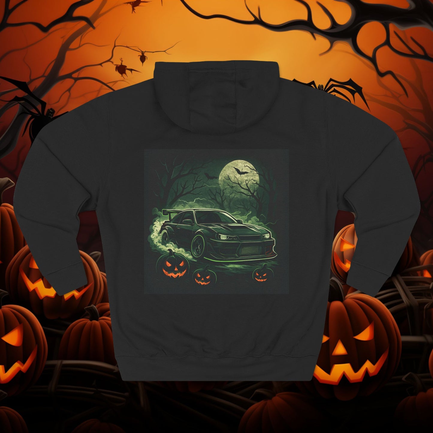 Halloween Urban Night Drive Graphic Hoodie