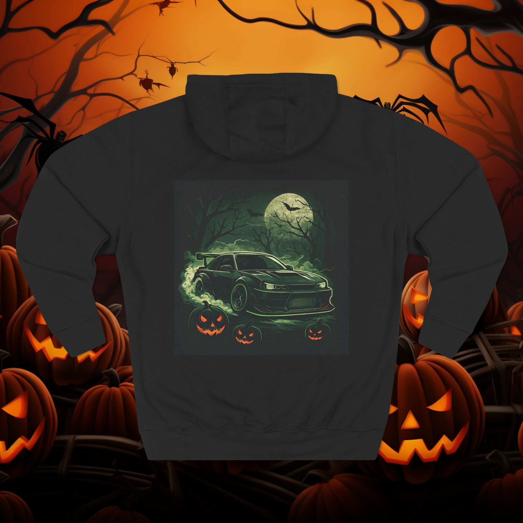 Halloween Urban Night Drive Graphic Hoodie
